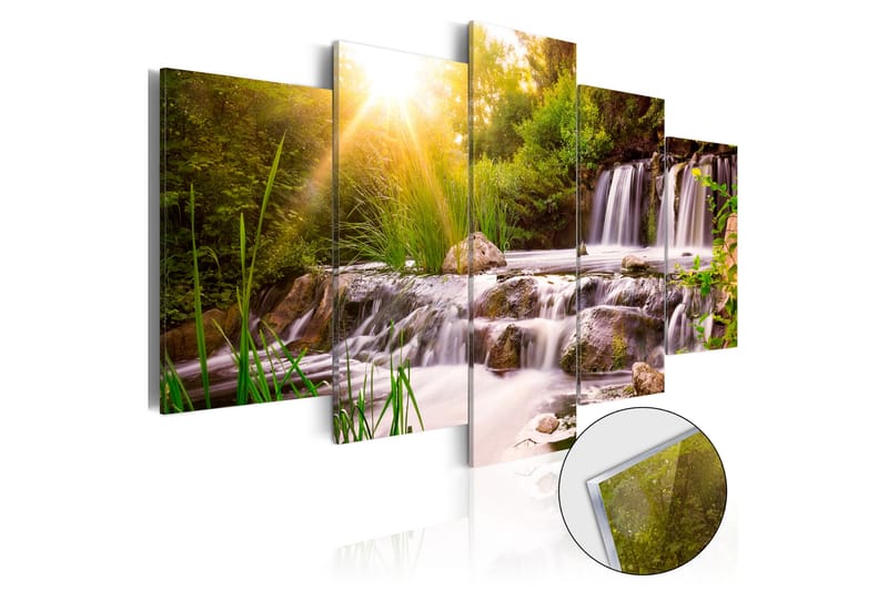 Tavla På Akryl Forest Waterfall 100x50 - Artgeist sp. z o. o. - Inredning - Tavlor & posters - Canvastavla
