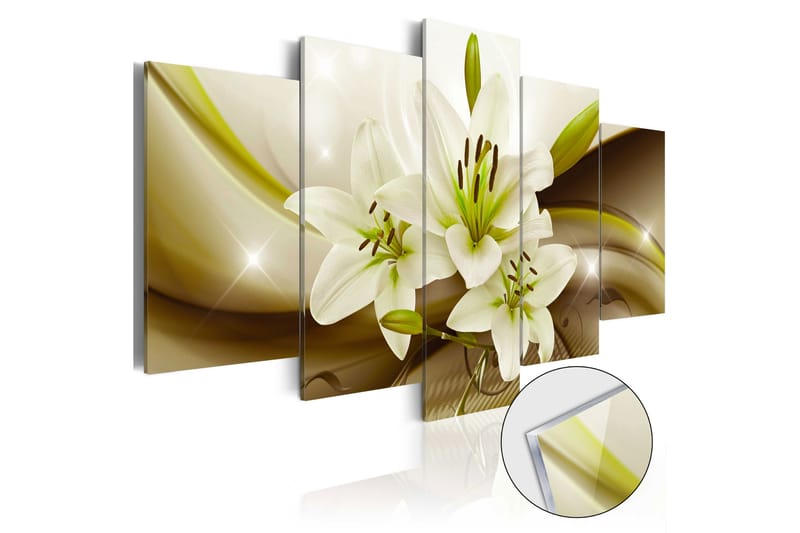 Tavla På Akryl Modern Lily 100X50 Gul - Blommor - Inredning - Tavlor & posters - Canvastavla