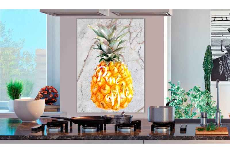Tavla Pineapple and Marble (1 Part) Vertical 40x60 - Artgeist sp. z o. o. - Inredning - Tavlor & posters - Canvastavla