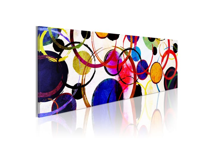Tavla Rainbow Circles 150x50 - Artgeist sp. z o. o. - Inredning - Tavlor & posters - Canvastavla