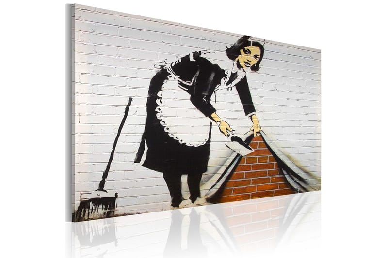 Tavla Rengöring Lady Banksy 60x40 - Artgeist sp. z o. o. - Inredning - Tavlor & posters - Canvastavla