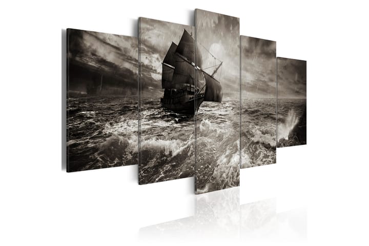 Tavla Ship In A Storm 200x100 - Artgeist sp. z o. o. - Inredning - Väggdekor - Väggklistermärken & wallstickers