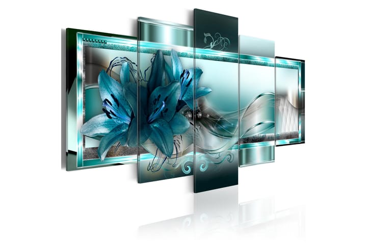 Tavla Sky Blue Lilies 200x100 - Artgeist sp. z o. o. - Inredning - Tavlor & posters - Canvastavla