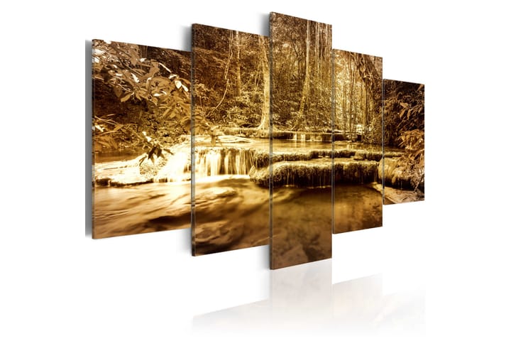 Tavla The Bosom Of Nature Waterfall 200X100 Brun|Vit - Finns i flera storlekar - Inredning - Tavlor & posters - Canvastavla