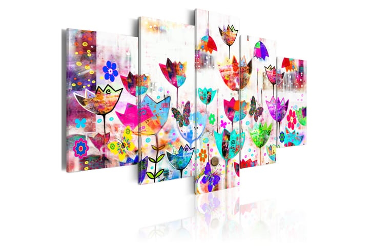 Tavla Tulips In The Rain 100x50 - Artgeist sp. z o. o. - Inredning - Tavlor & posters - Canvastavla