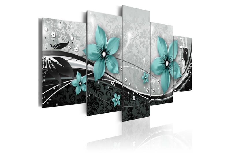 Tavla Turquoise Flower Of Night 100x50 - Artgeist sp. z o. o. - Inredning - Tavlor & posters - Canvastavla