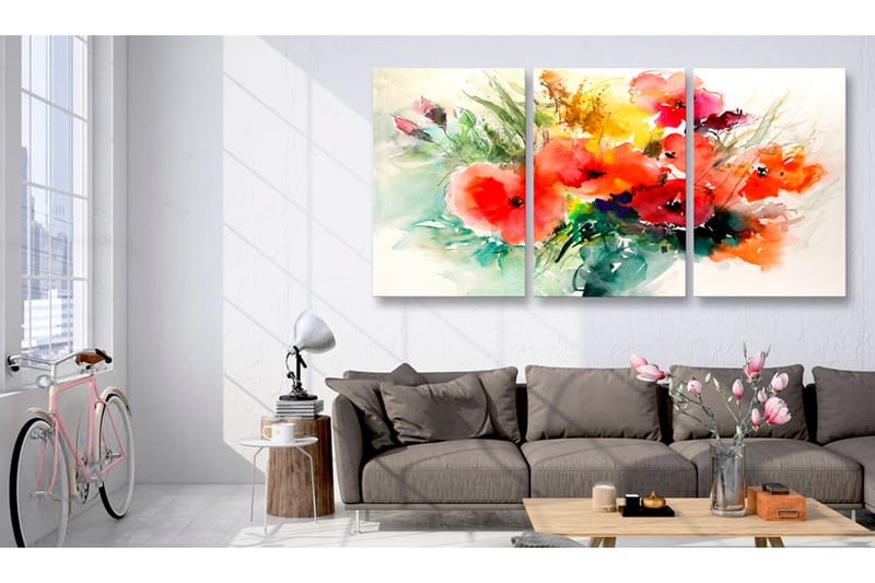 Tavla Watercolor Bouquet 120x60 - Artgeist sp. z o. o. - Inredning - Tavlor & posters - Canvastavla
