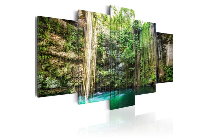 Tavla Waterfall Of Trees 200x100 - Artgeist sp. z o. o. - Inredning - Tavlor & posters - Canvastavla