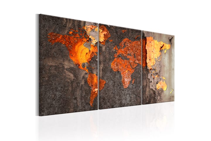 Tavla World Map Rusty World 120x60 - Artgeist sp. z o. o. - Inredning - Tavlor & posters - Canvastavla