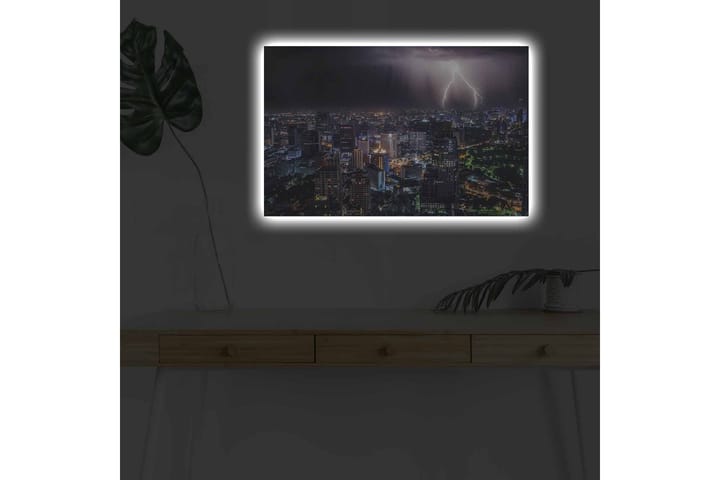 Väggdekor LED-belysning Canvas Målning - Inredning - Tavlor & posters - Canvastavla