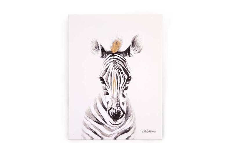 CHILDHOME Oljemålning 30x40cm zebra - Vit - Inredning - Tavlor & posters - Oljemålning