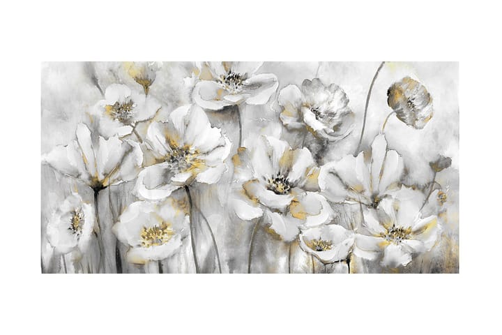 Oljemålning Vita blommor - Inredning - Tavlor & posters - Canvastavla