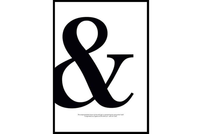 Ampersand - Finns i flera storlekar - Inredning - Tavlor & posters - Posters & prints - Text poster - Alfabetet & ABC posters
