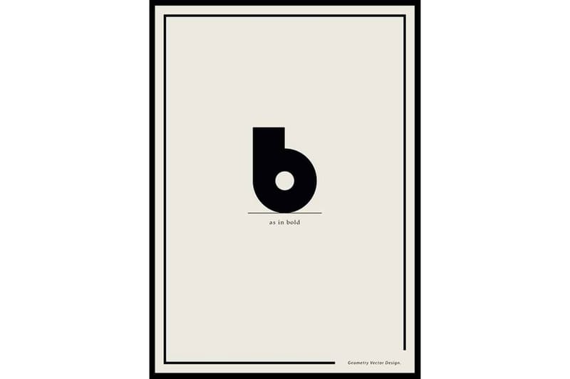 B As In Bold - Finns i flera storlekar - Inredning - Tavlor & posters - Posters & prints - Text poster - Bokstavsposter