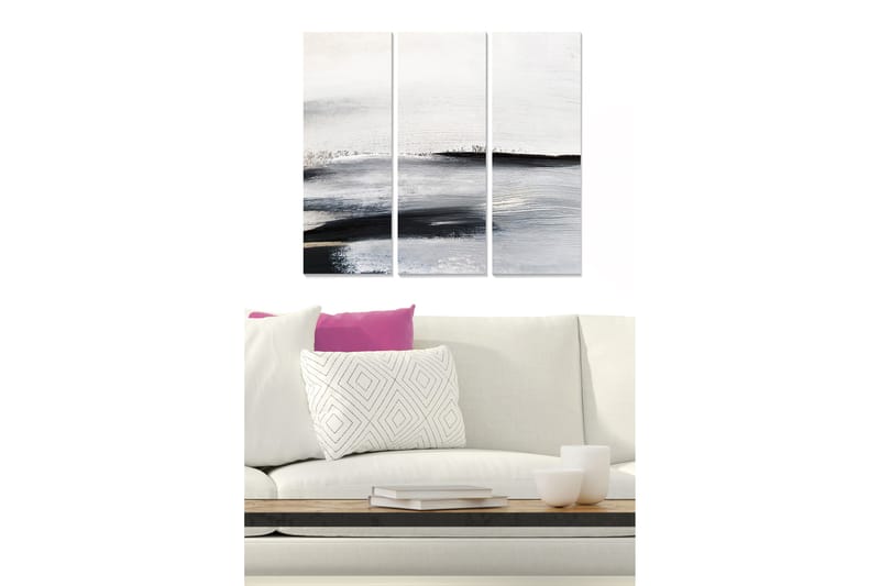 Canvastavla Abstract 3-pack Flerfärgad - 20x50 cm - Inredning - Tavlor & posters - Posters & prints
