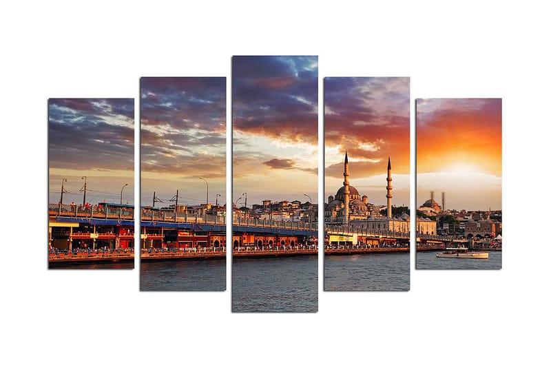 Canvastavla City Istanbul 5-pack Flerfärgad - 20x60 cm - Inredning - Tavlor & posters - Posters & prints