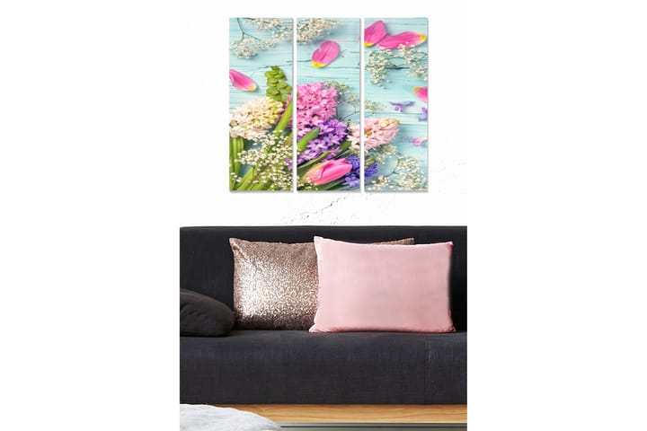 Canvastavla Floral 3-pack Flerfärgad - 20x50 cm - Inredning - Tavlor & posters - Posters & prints