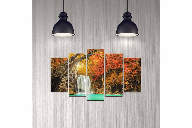 Dekorativ MDF-målning 5-Delar 20x60 cm - Flerfärgad - Inredning - Tavlor & posters - Posters & prints