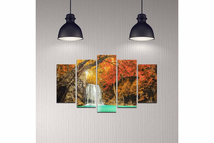 Dekorativ MDF-målning 5-Delar 20x60 cm - Flerfärgad - Inredning - Tavlor & posters - Posters & prints