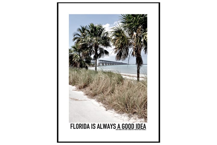 Florida Is Always A Good Idea Foto Flerfärgad/Blå/Beige - 50x70 cm - Inredning - Tavlor & posters - Posters & prints