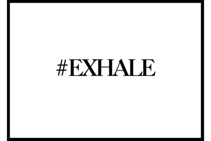 Hashtag Exhale Text Svartvit - 100x70 cm - Inredning - Tavlor & posters - Posters & prints