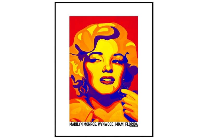 Marilyn Monroe Illustration Illustration Orange/Röd/Gul