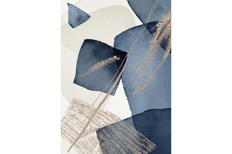 Poster Blue swirl 70x100 cm - Beige - Inredning - Tavlor & posters - Posters & prints