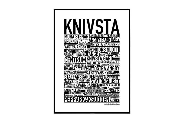 Poster Knivsta Vit|Svart 30X40 - Sverige Posters - Inredning - Tavlor & posters - Posters & prints