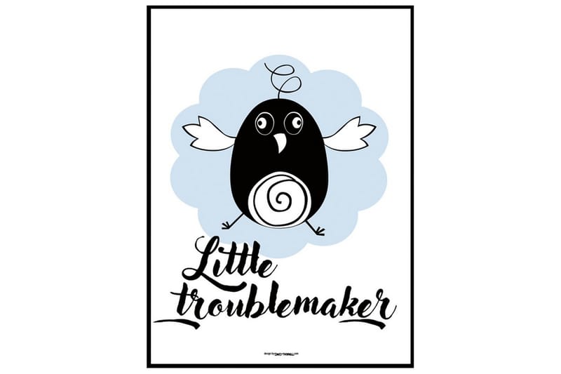 Poster Little Troublemaker Vit|Svart 50X70 - Finns i flera storlekar - Inredning - Tavlor & posters - Posters & prints - Djur poster