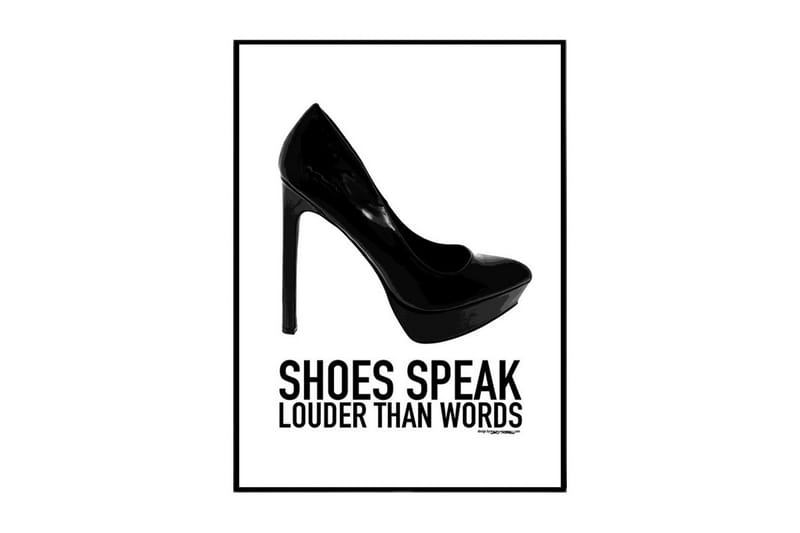 Poster Shoes Speak Vit|Svart 30X40 - Fashion - Inredning - Tavlor & posters - Posters & prints