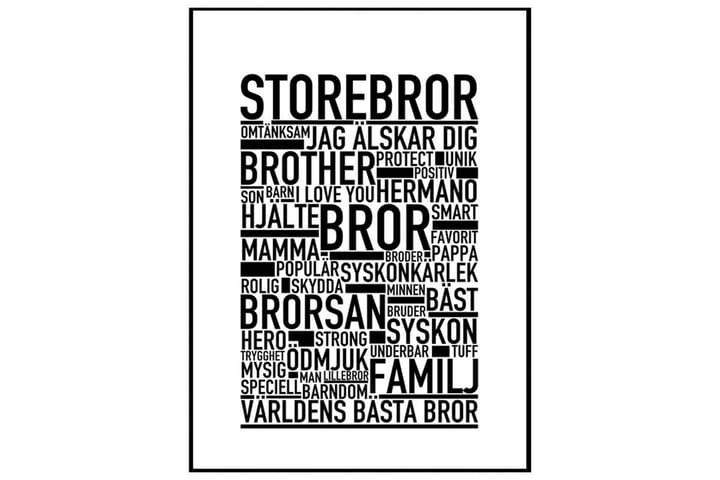 Poster Storebror Vit|Svart 40X30 - Finns i flera storlekar - Inredning - Tavlor & posters - Posters & prints