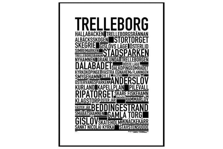 Poster Trelleborg Vit|Svart 30X40 - Sverige Posters - Möbler - Soffa - Sofftillbehör - Rengöring soffa - Möbelvård till tyg