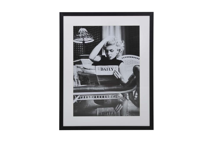 Tavla Belarbo Marilyn Dailey News 70X90 - Svart|Vit|Glas|Trä - Inredning - Tavlor & posters - Posters & prints