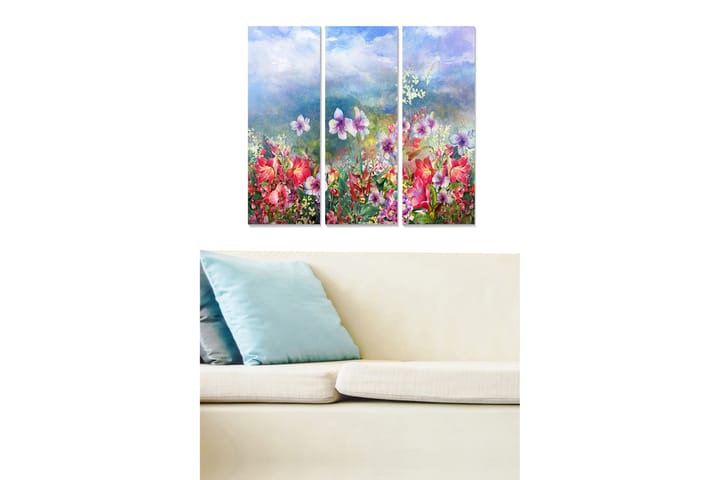 Tavla Floral 3-Pack Flerfärgad 20X50 - 20x50 cm - Inredning - Tavlor & posters - Posters & prints