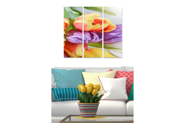 Tavla Floral 3-Pack Flerfärgad 20X50 Cm - 20x50 cm - Inredning - Tavlor & posters - Posters & prints