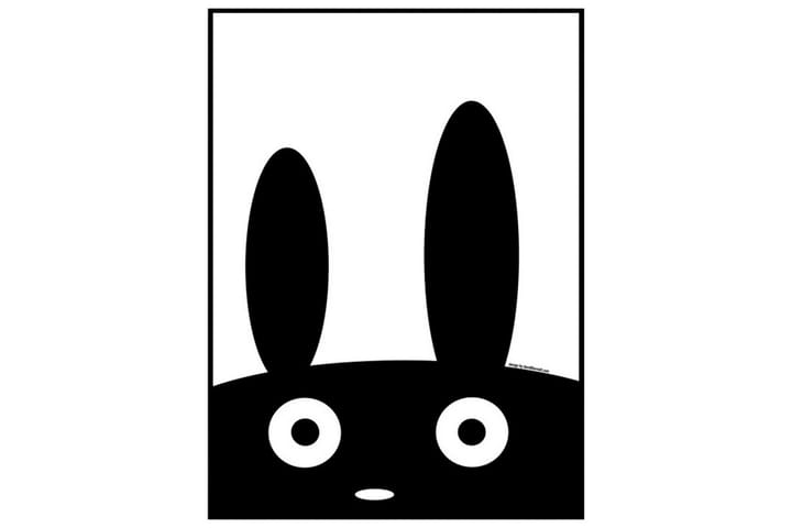 The Mascot Bunny Illustration Svartvit - 40x50 cm - Inredning - Tavlor & posters - Posters & prints - Djur poster