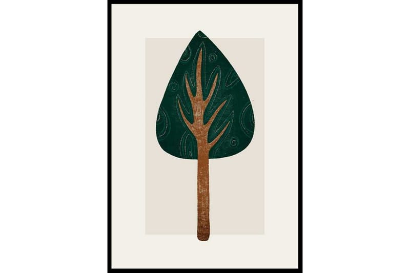 Tree Print No1 Illustration/Abstract Beige/Grön/Brun - 30x40 cm - Inredning - Tavlor & posters - Posters & prints