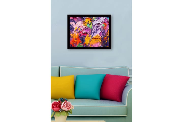 Dekorativ inramad MDF-målning - Flerfärgad - Inredning - Tavlor & posters - Ramar & tavelram
