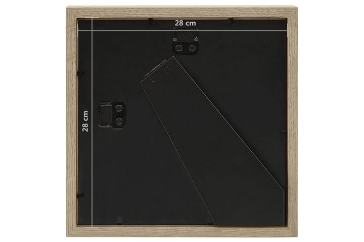 Fotoramar 3D 3 st mörkt trä 28x28 cm för 20x20 cm foto - Brun - Inredning - Tavlor & posters - Ramar & tavelram