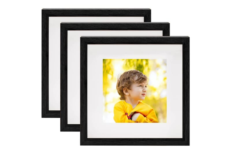 Fotoramar 3D 3 st svart 28x28 cm för 20x20 cm foto - Svart - Inredning - Tavlor & posters - Ramar & tavelram - Fotoram