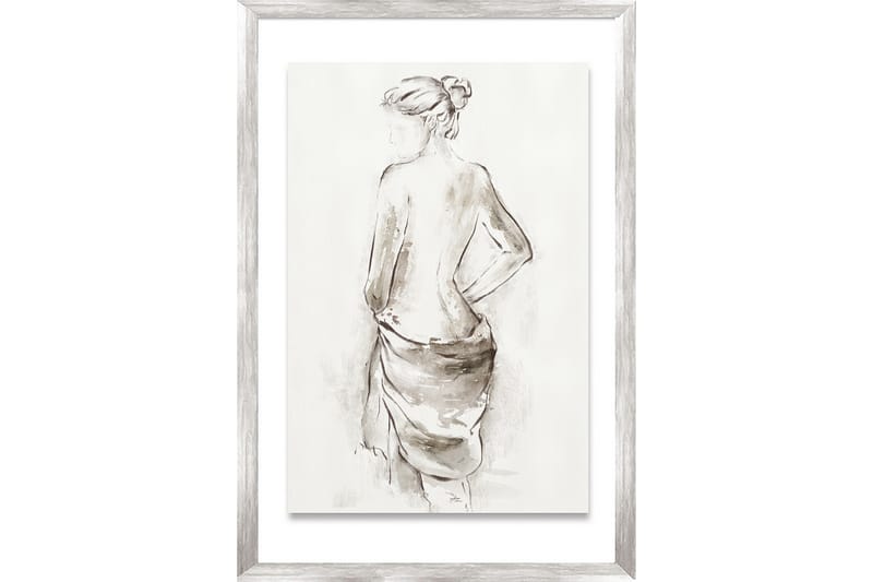 Målning med ram Kvinna med scarf - Inredning - Tavlor & posters - Ramar & tavelram