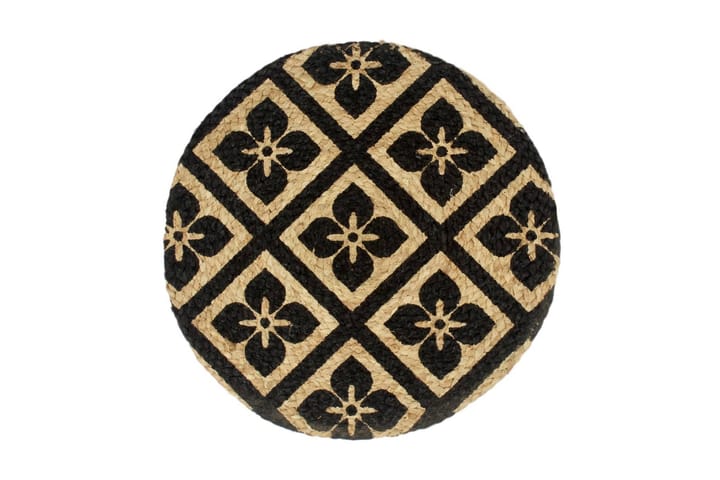 Bordstabletter 4 st svart 38 cm rund jute - Svart - Inredning - Textilier - Kökstextilier