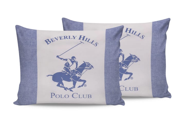Örngott Beverly Hills Polo Club 50x70 cm 2-pack - Blå|Vit - Inredning - Textilier - Sängkläder