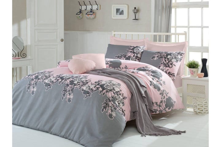 Bäddset Eponj Home Dubbelt 4-dels - Rosa|Grå - Inredning - Textilier - Sängkläder