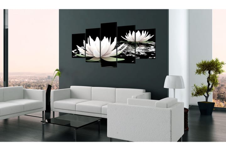Tavla Delicate Beauty 100X50 Vit - Blommor - Inredning - Väggdekor - Canvastavlor