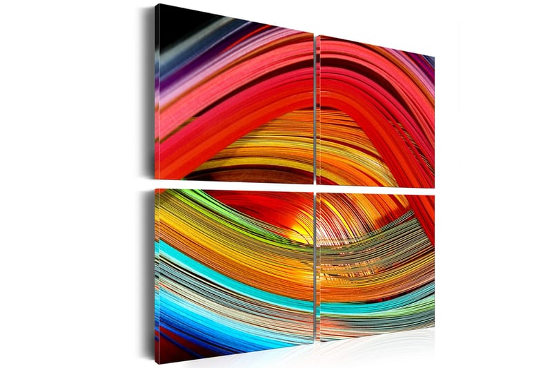 Tavla Färgglada Djup 80X80 Flerfärgad - Abstrakt - Inredning - Väggdekor - Canvastavlor