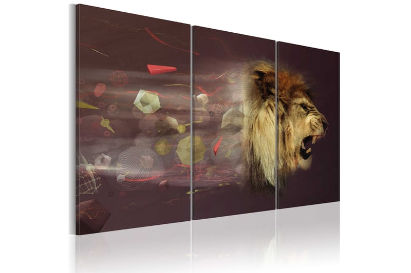 Tavla Lejon (abstrakt) 90x60 - Finns i flera storlekar - Inredning - Väggdekor - Canvastavlor