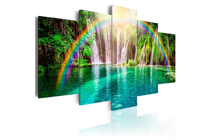 Tavla Rainbow Time 200X100 Flerfärgad|Vit - Finns i flera storlekar - Inredning - Väggdekor - Canvastavlor