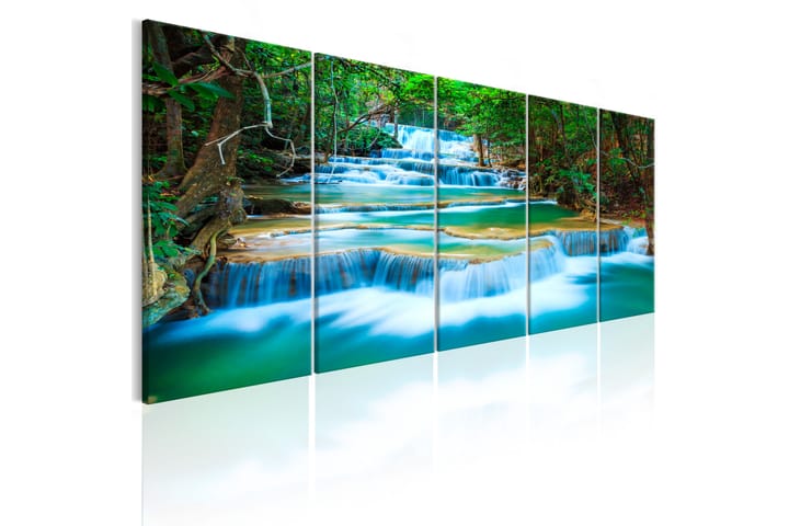Tavla Sapphire Waterfalls 225X90 Flerfärgad - Landskap - Inredning - Väggdekor - Canvastavlor