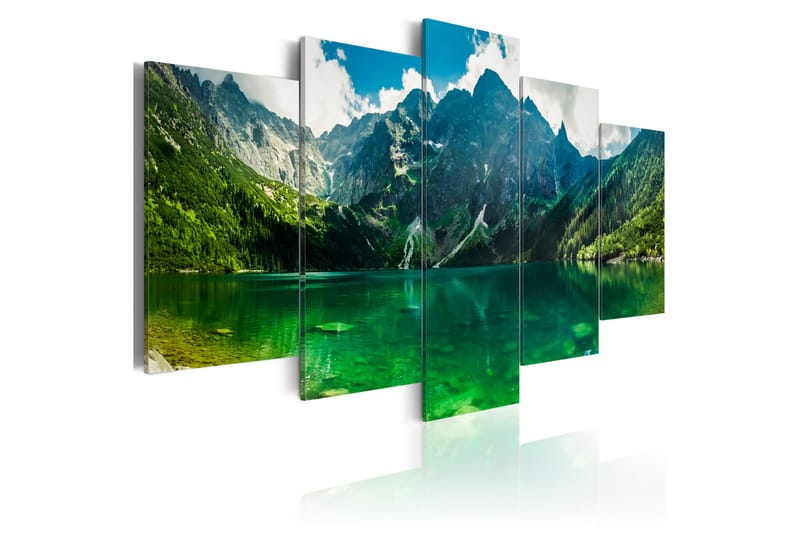 Tavla Tranquility In The Mountains 200X100 Grön|Flerfärgad - Landskap - Inredning - Väggdekor - Canvastavlor